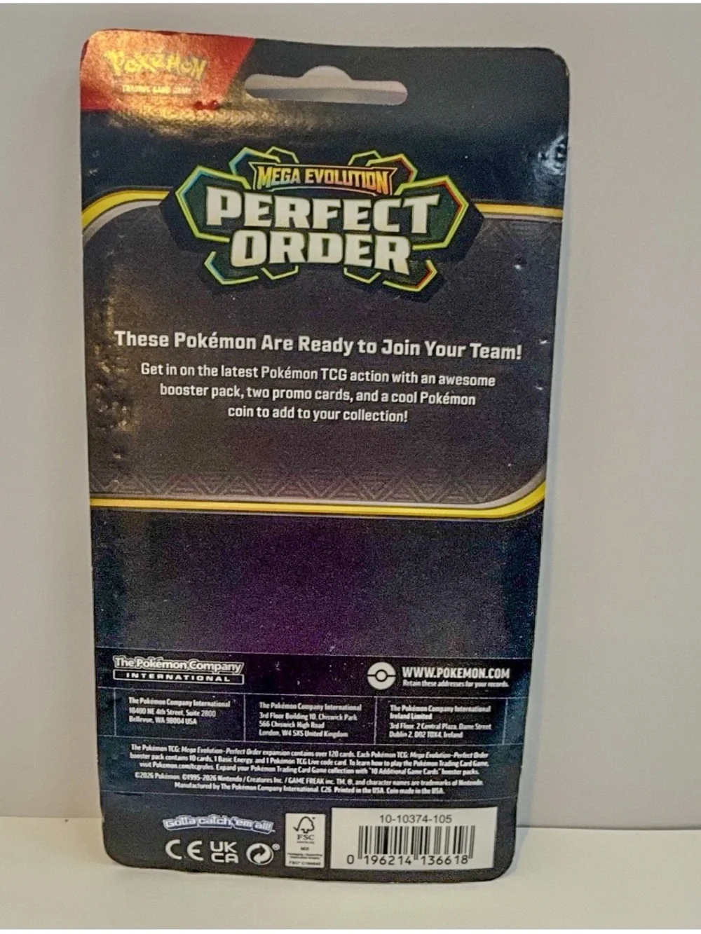 Pokémon TCG Mega Evolution Perfect Order Booster Pack Onix/Steelix Promos